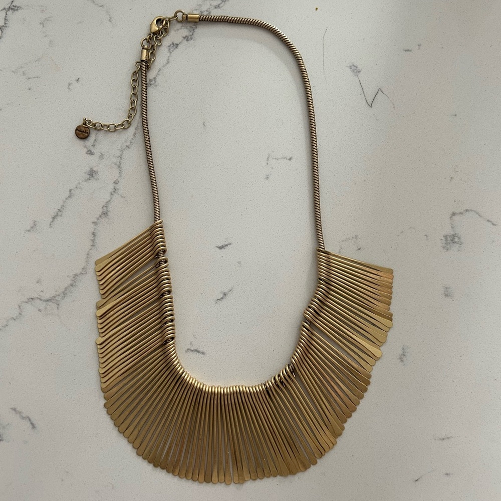 Stella & Dot Gold Fringe Necklace